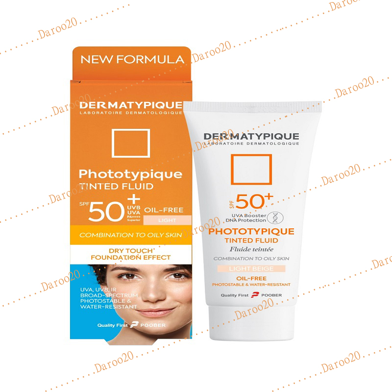ضد آفتاب فلویید رنگی +SPF50 فاقد چربی درماتیپیک(رز بژ)