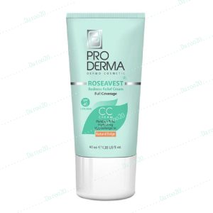 کرم پوشاننده و مرطوب کننده SPF40 پرودرما مناسب پوست های حساس و معمولی (بژ طبیعی)